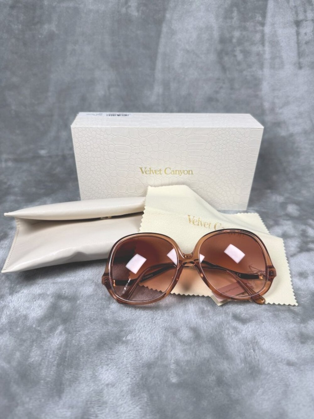 Velvet Canyon Disco Inferno Oversized Sunglasses Red Acetate Frame UV400 Lenses